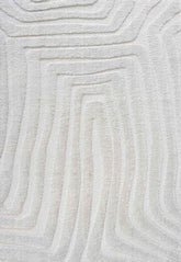 Cleo Modern Textured Line Grey Rug - Pendle Village Furniture